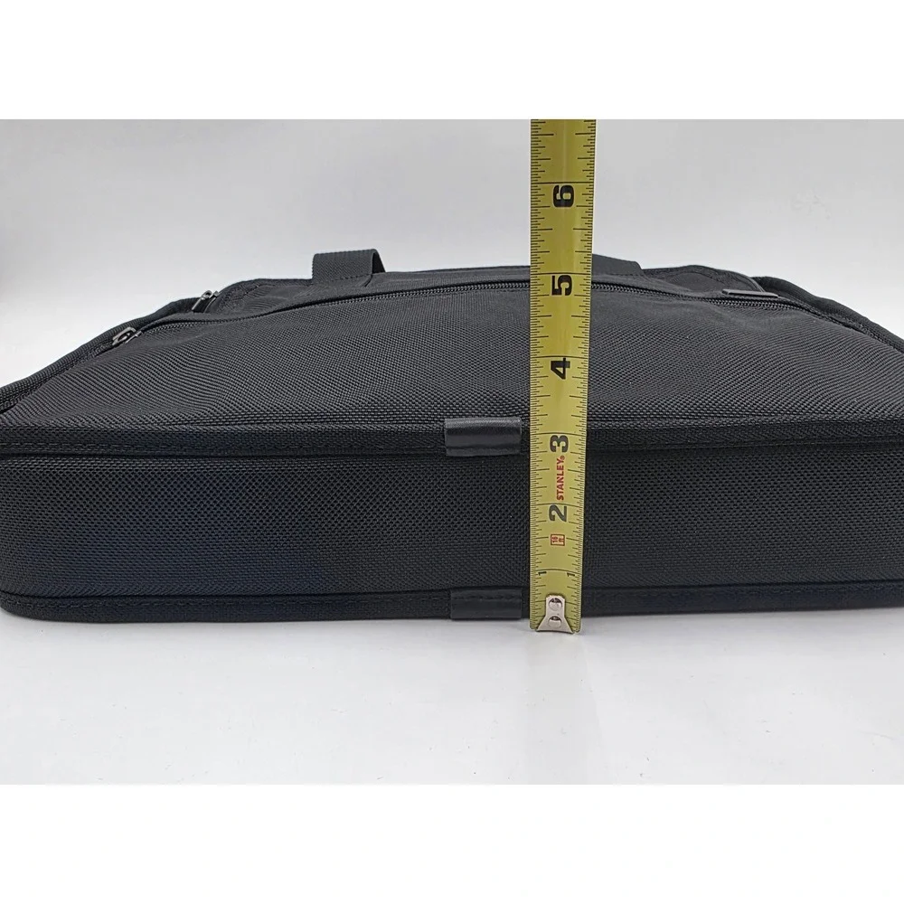 Tumi Black Ballistic Nylon Laptop Briefcase Messenger Bag with Bubble Padding